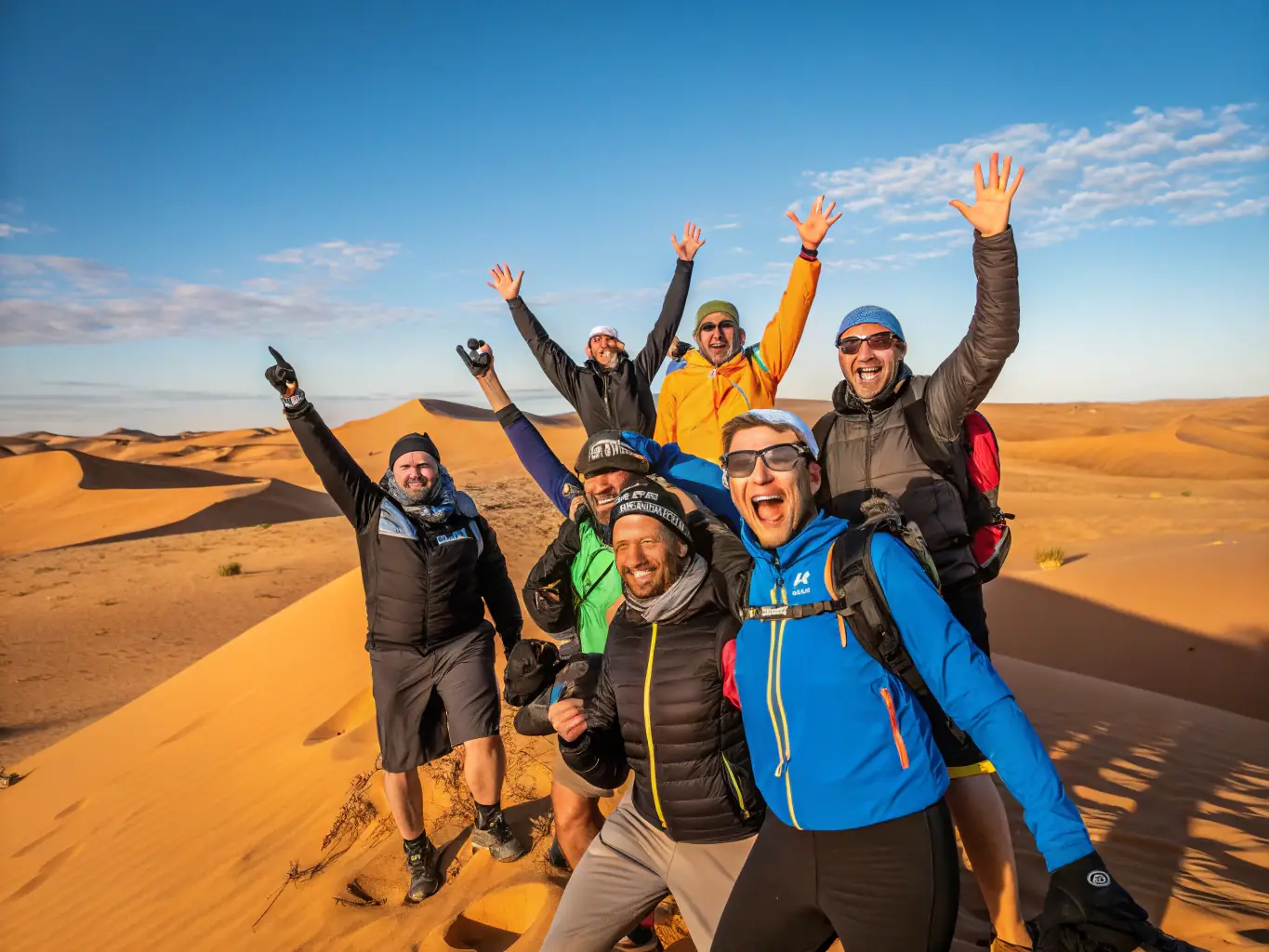 A vibrant image of women participating in the Trophée Roses des Sables rally, showcasing their determination and teamwork in the Moroccan desert.